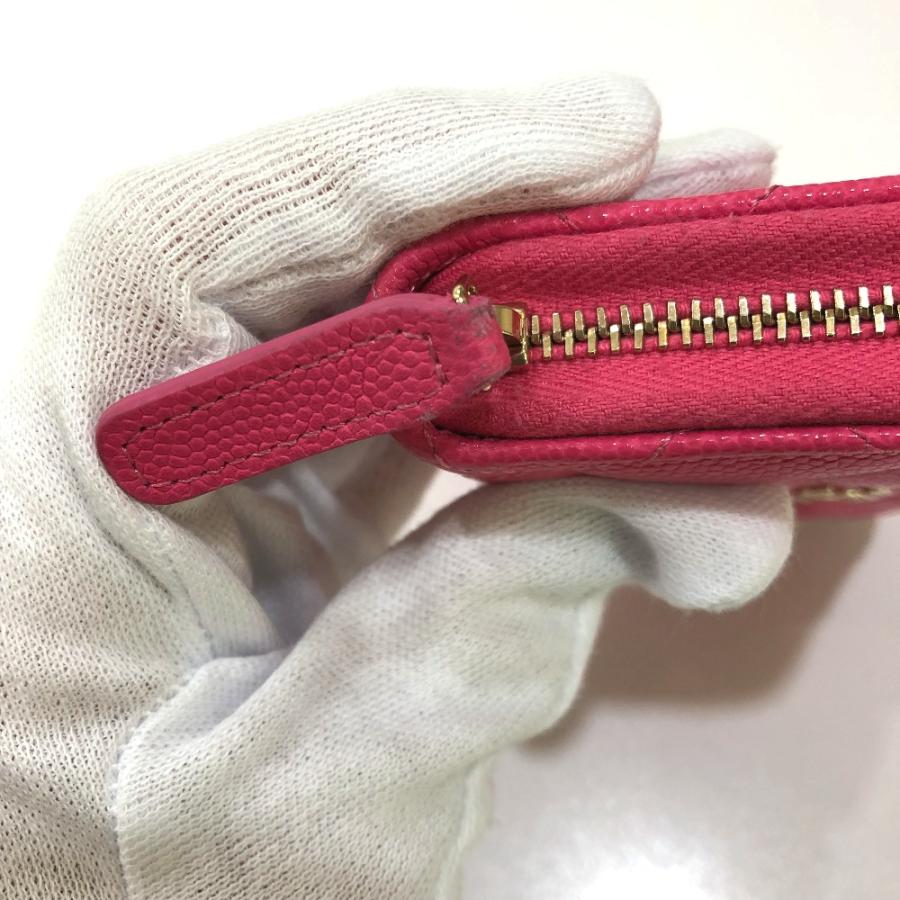 CHANEL シャネル AP0216 CC ココマーク マトラッセ 小銭入れ コインケース ソフトキャビアスキン ピンク レディース【中古】 | CHANEL | 06