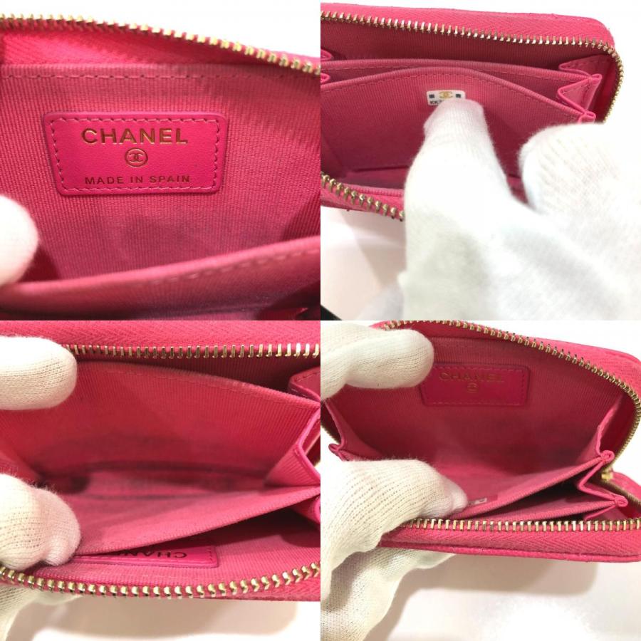 CHANEL シャネル AP0216 CC ココマーク マトラッセ 小銭入れ コインケース ソフトキャビアスキン ピンク レディース【中古】 | CHANEL | 08