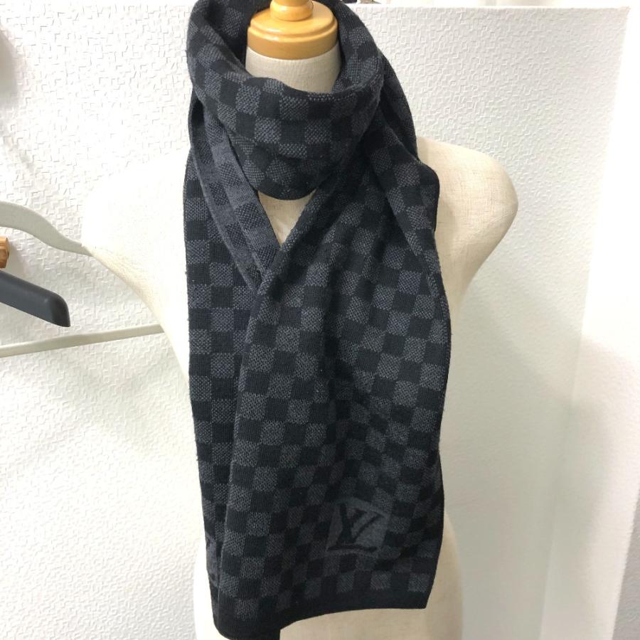 ルイヴィトン 401910 ウール エシャルプ プティ ダミエ マフラー LOUIS VUITTON ルイヴィトン 401910 ダミエグラフィット
