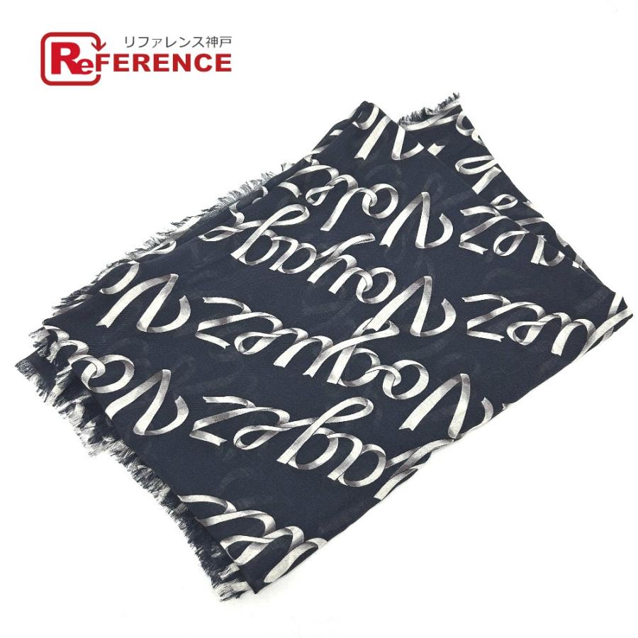 LOUIS VUITTON ルイヴィトン MP1813 エトール・リボン ストール シルク ネイビー ユニセックス【中古】 | LOUIS VUITTON