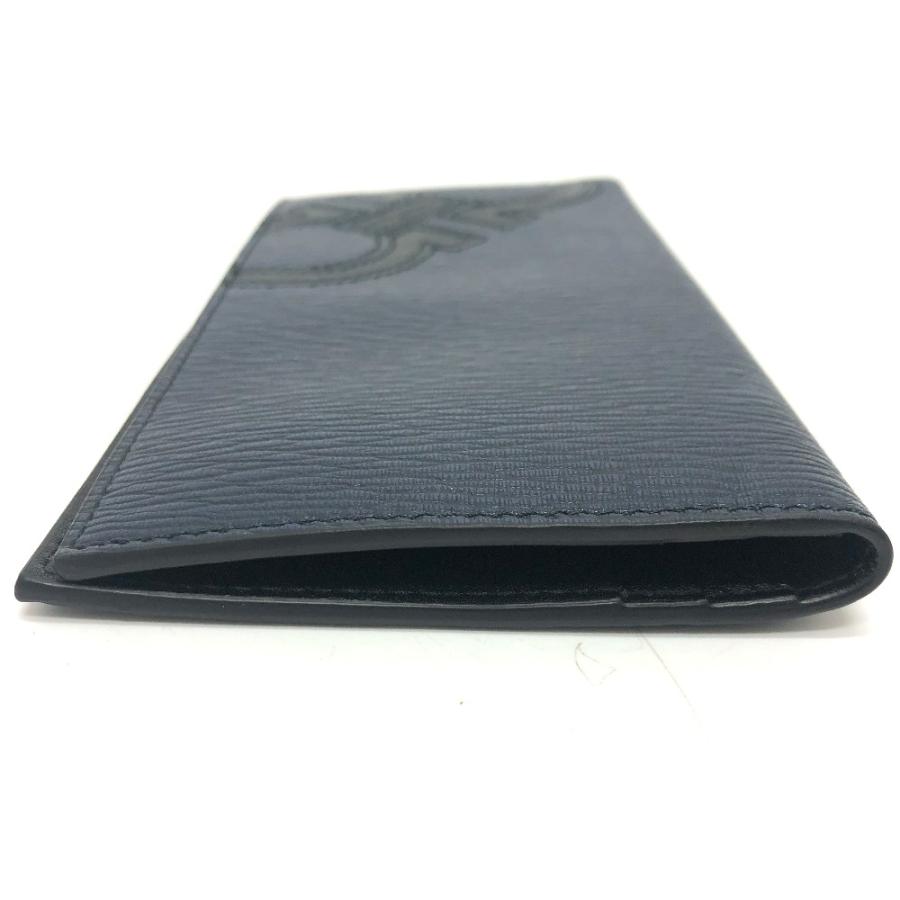 Salvatore Ferragamo サルヴァトーレフェラガモ ガンチーニ 札入れ 財布 長財布 レザー ネイビー メンズ【中古】 |  | 03