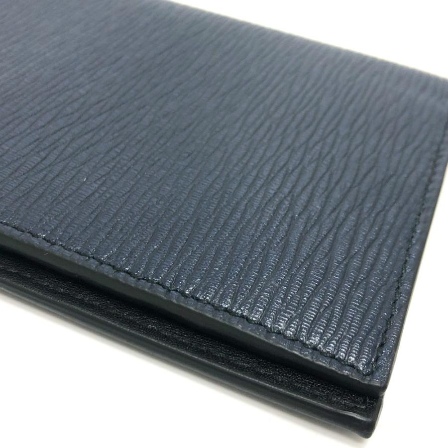 Salvatore Ferragamo サルヴァトーレフェラガモ ガンチーニ 札入れ 財布 長財布 レザー ネイビー メンズ【中古】 |  | 06
