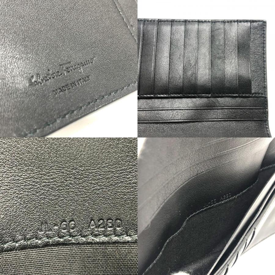 Salvatore Ferragamo サルヴァトーレフェラガモ ガンチーニ 札入れ 財布 長財布 レザー ネイビー メンズ【中古】 |  | 08