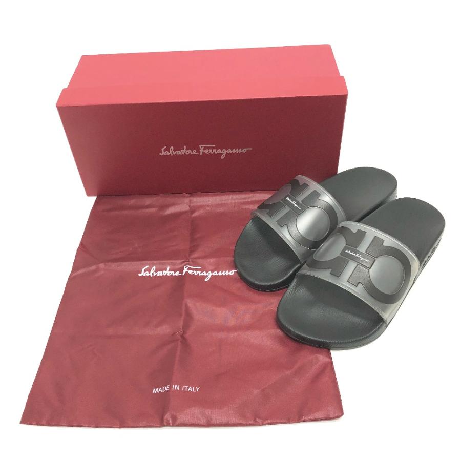 Salvatore Ferragamo サルヴァトーレフェラガモ ガンチーニ ラバーサンダル サンダル ラバー ブラック レディース【中古】未使用 |  | 09