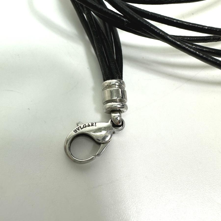 BVLGARI ブルガリ アクセサリー 革 5連 ネックレス チョーカー レザー ブラック レディース【中古】 | BVLGARI | 01