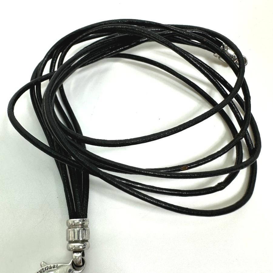 BVLGARI ブルガリ アクセサリー 革 5連 ネックレス チョーカー レザー ブラック レディース【中古】 | BVLGARI | 02