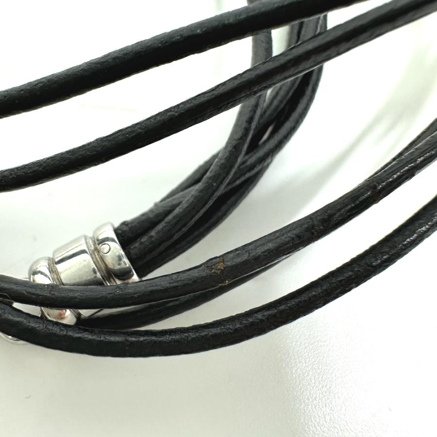 BVLGARI ブルガリ アクセサリー 革 5連 ネックレス チョーカー レザー ブラック レディース【中古】 | BVLGARI | 04
