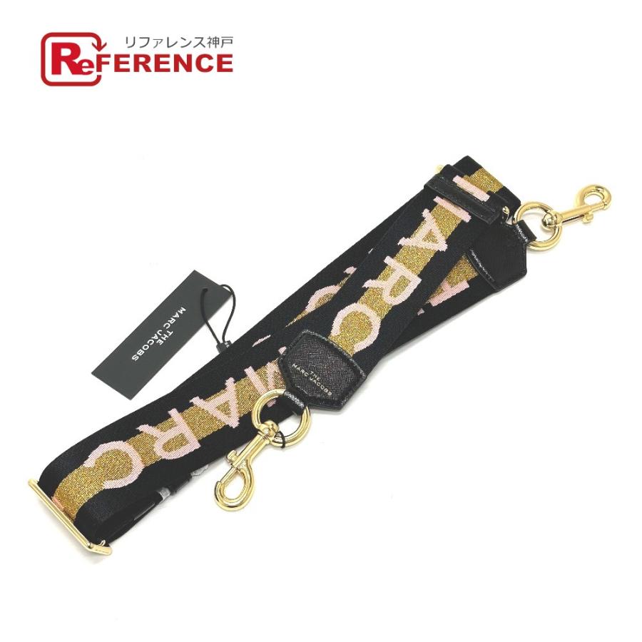 未使用 MARC JACOBS マークジェイコブス ザ ロゴ ウェビング ストラップ ショルダーストラップ ブラック レディース【中古 ...