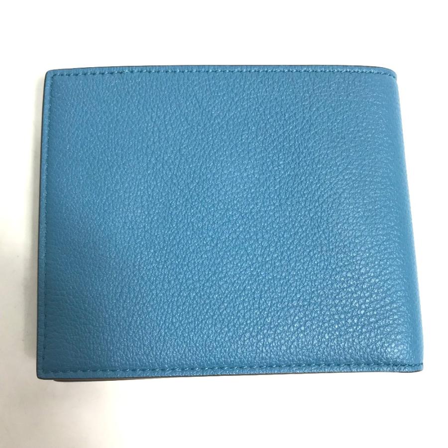 新品同様 GUCCI グッチ 658681 ウォレット コンパクトウォレット ロゴ 2つ折り財布 ブルー メンズ【中古】 | GUCCI | 01
