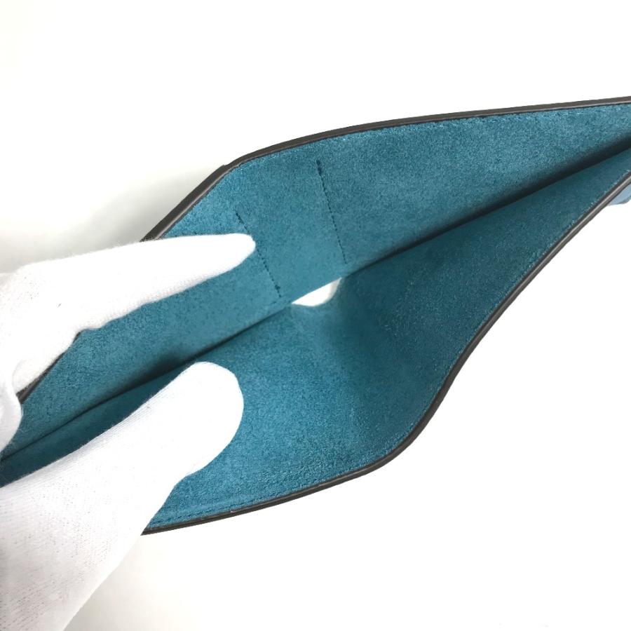 新品同様 GUCCI グッチ 658681 ウォレット コンパクトウォレット ロゴ 2つ折り財布 ブルー メンズ【中古】 | GUCCI | 03