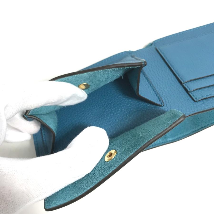 新品同様 GUCCI グッチ 658681 ウォレット コンパクトウォレット ロゴ 2つ折り財布 ブルー メンズ【中古】 | GUCCI | 05