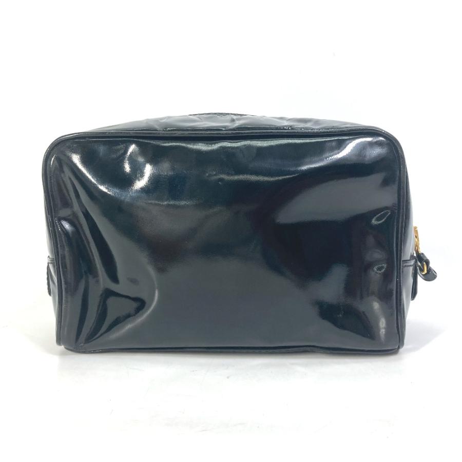 CHANEL シャネル メイクポーチ 化粧ポーチ CC ココマーク ポーチ ブラック レディース【中古】 | CHANEL | 01