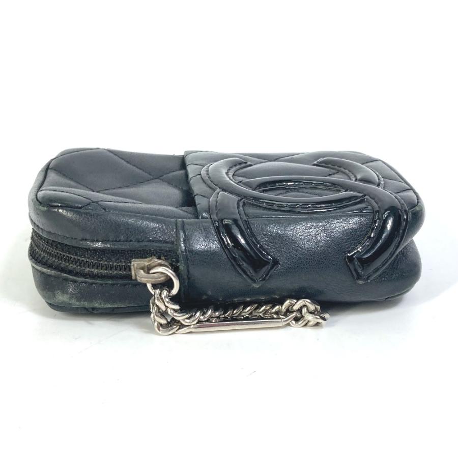 CHANEL シャネル CC ココマーク タバコケース ポーチ カンボンライン シガレットケース ブラック レディース【中古】 | CHANEL | 02