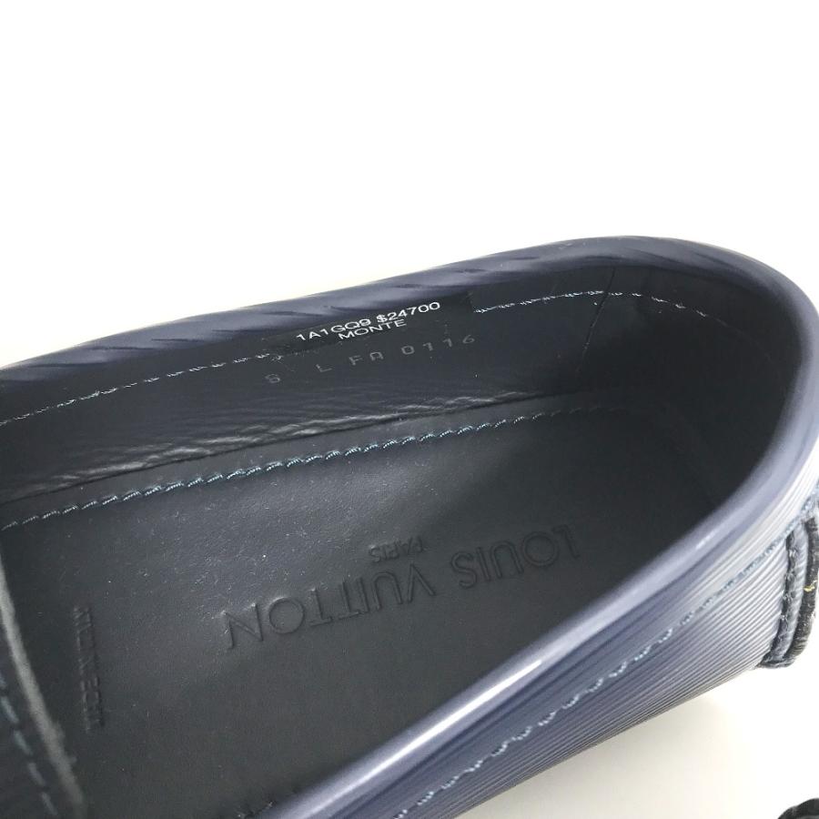LOUIS VUITTON ルイヴィトン 1A1GQ9 モンテカルロ ビジネスシューズ ドライビングシューズ エピ LV 靴 ローファー ネイビー メンズ【中古】 | LOUIS VUITTON | 05