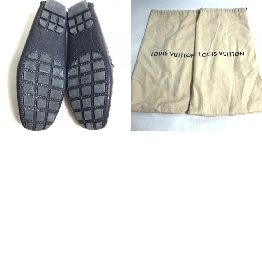 LOUIS VUITTON ルイヴィトン 1A1GQ9 モンテカルロ ビジネスシューズ ドライビングシューズ エピ LV 靴 ローファー ネイビー メンズ【中古】 | LOUIS VUITTON | 09