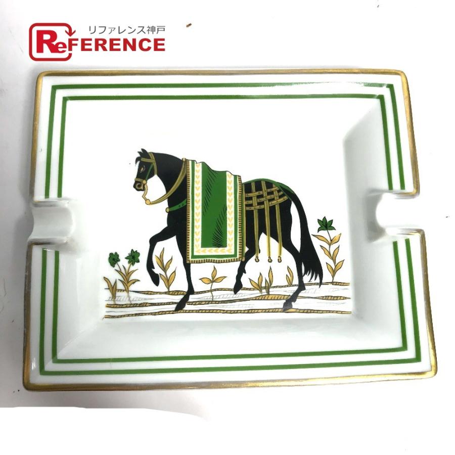 HERMES エルメス アッシュトレイ 小物入れ 馬 シュバル 灰皿 ホワイト ユニセックス【中古】 | HERMES