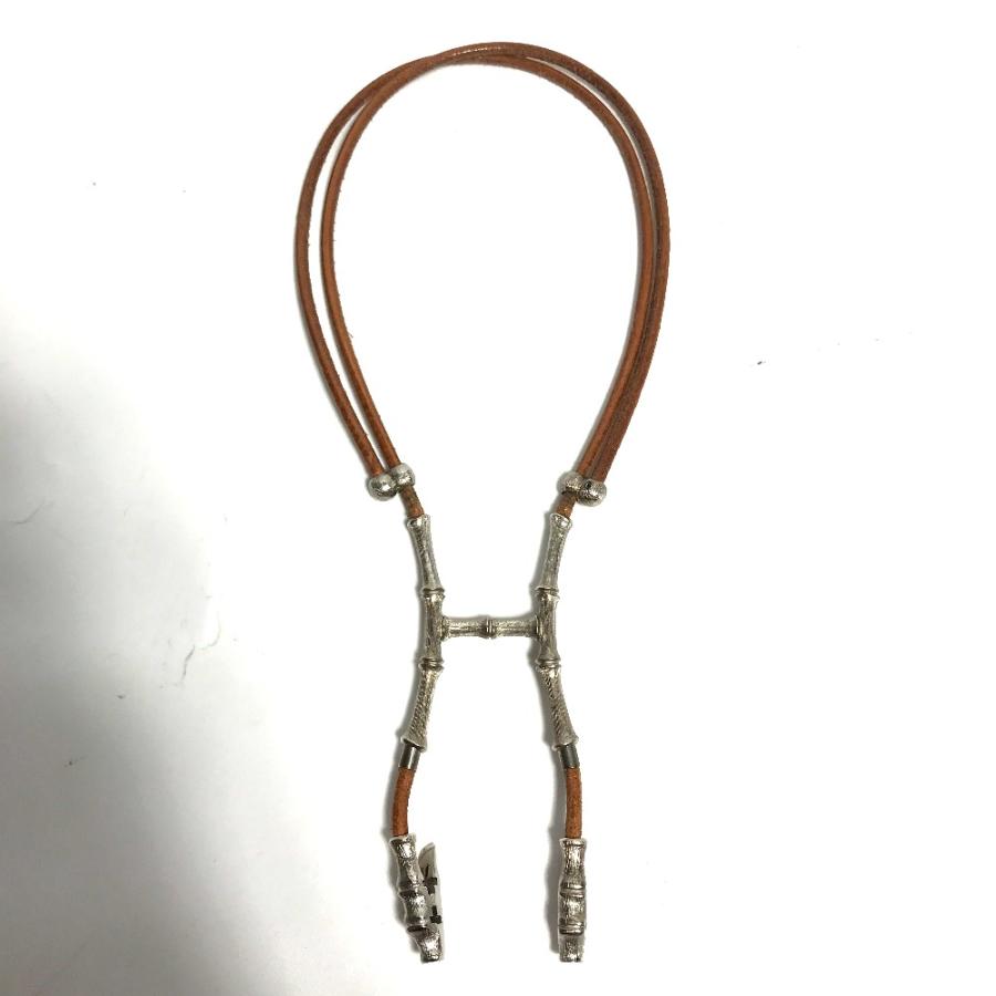 HERMES エルメス バンブー ホルダー ホルターネックレス アクセサリー チョーカー ブラウン レディース【中古】 | HERMES | 03