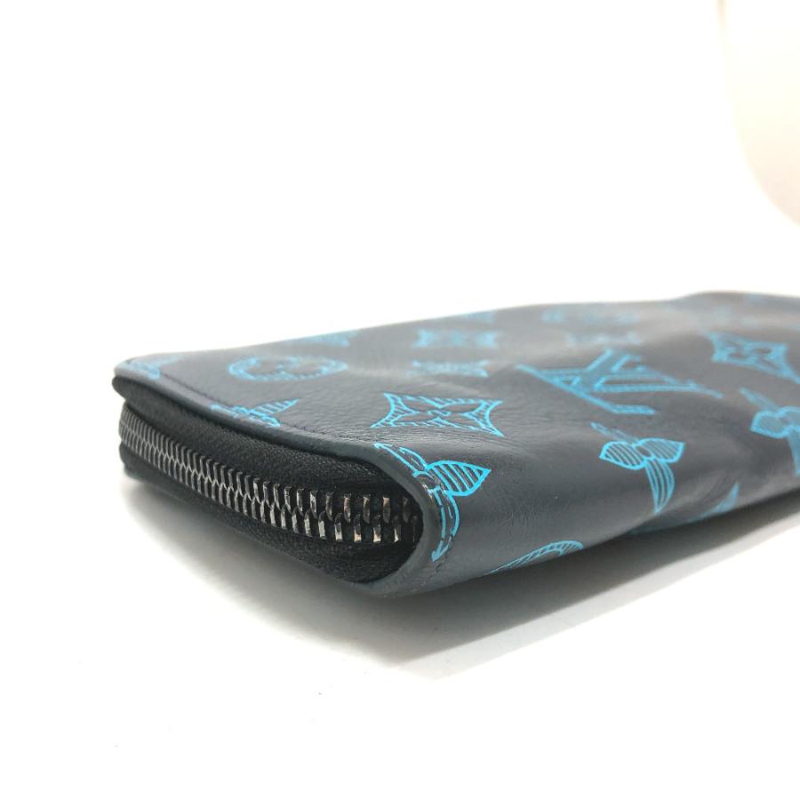 LOUIS VUITTON ルイヴィトン M82322 ジッピーウォレット ヴェルティカル モノグラムシャドウ 長財布 ネイビー メンズ【中古】 | LOUIS VUITTON | 04