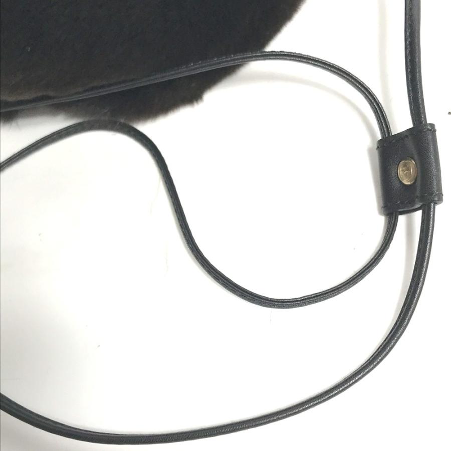GUCCI グッチ 245929  ファー モコモコ 紐つき 耳あて イヤーマフラー イヤーウォーマー グッチシマ GG イヤーマフ ブラック レディース【中古】 | GUCCI | 03