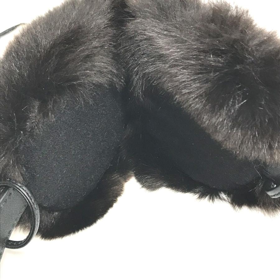 GUCCI グッチ 245929  ファー モコモコ 紐つき 耳あて イヤーマフラー イヤーウォーマー グッチシマ GG イヤーマフ ブラック レディース【中古】 | GUCCI | 05