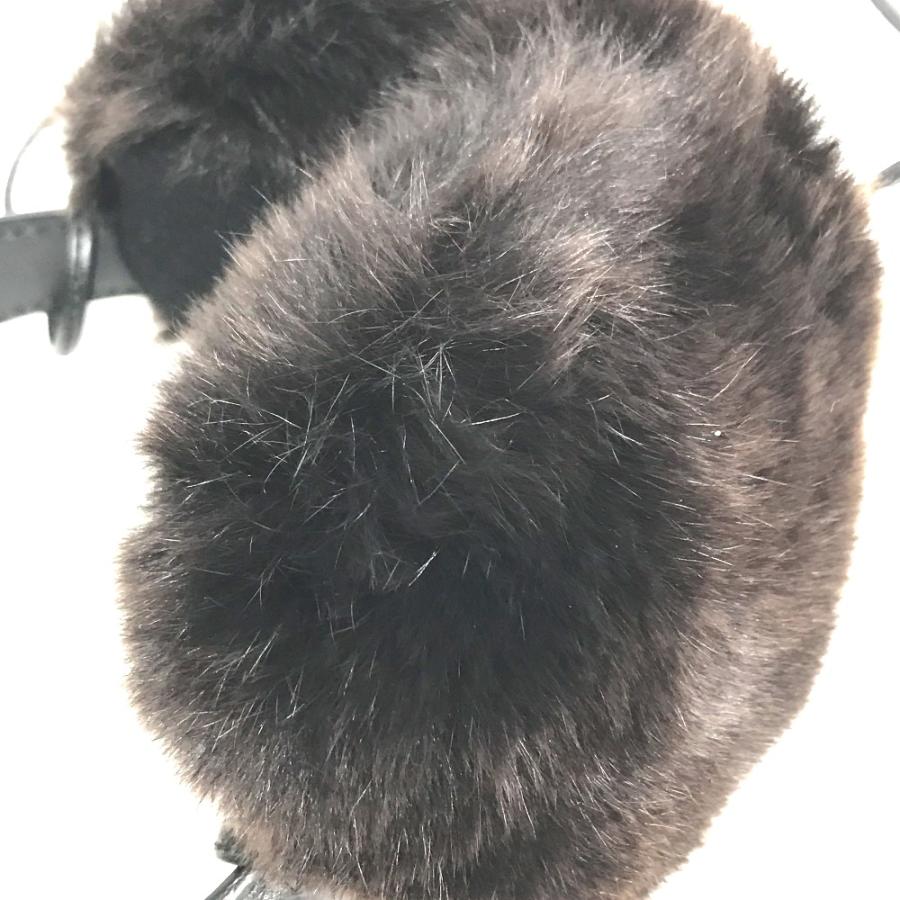 GUCCI グッチ 245929  ファー モコモコ 紐つき 耳あて イヤーマフラー イヤーウォーマー グッチシマ GG イヤーマフ ブラック レディース【中古】 | GUCCI | 06