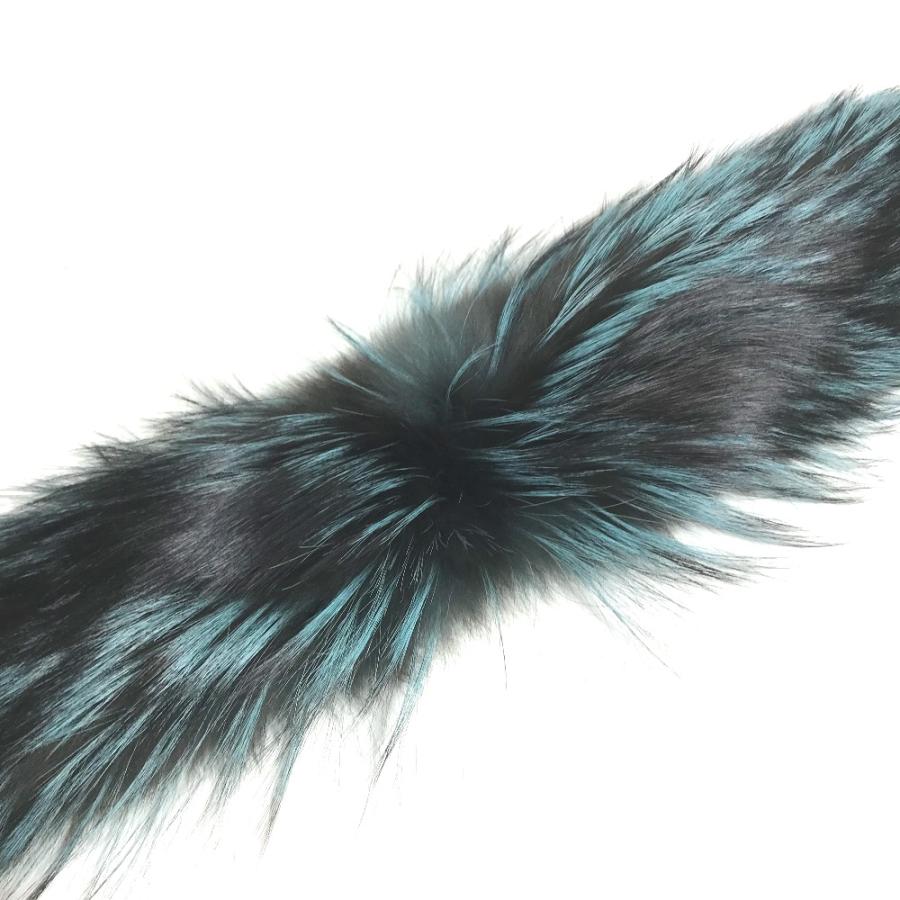 FENDI フェンディ ティペット ラッピー スカーフ ファー スヌード マフラー グリーン系 レディース【中古】 | FENDI | 04