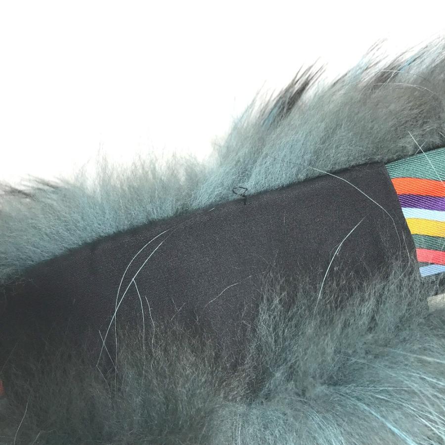 FENDI フェンディ ティペット ラッピー スカーフ ファー スヌード マフラー グリーン系 レディース【中古】 | FENDI | 06