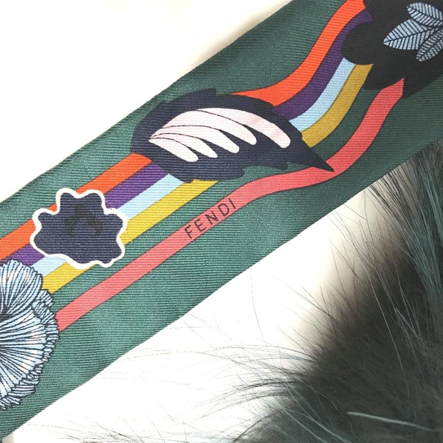 FENDI フェンディ ティペット ラッピー スカーフ ファー スヌード マフラー グリーン系 レディース【中古】 | FENDI | 07