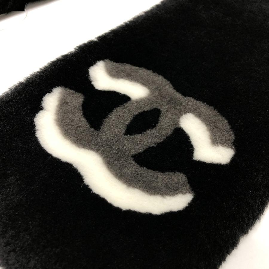 新品同様 CHANEL シャネル AA7074 CC ココマーク マフラー ブラック レディース【中古】 | CHANEL | 03