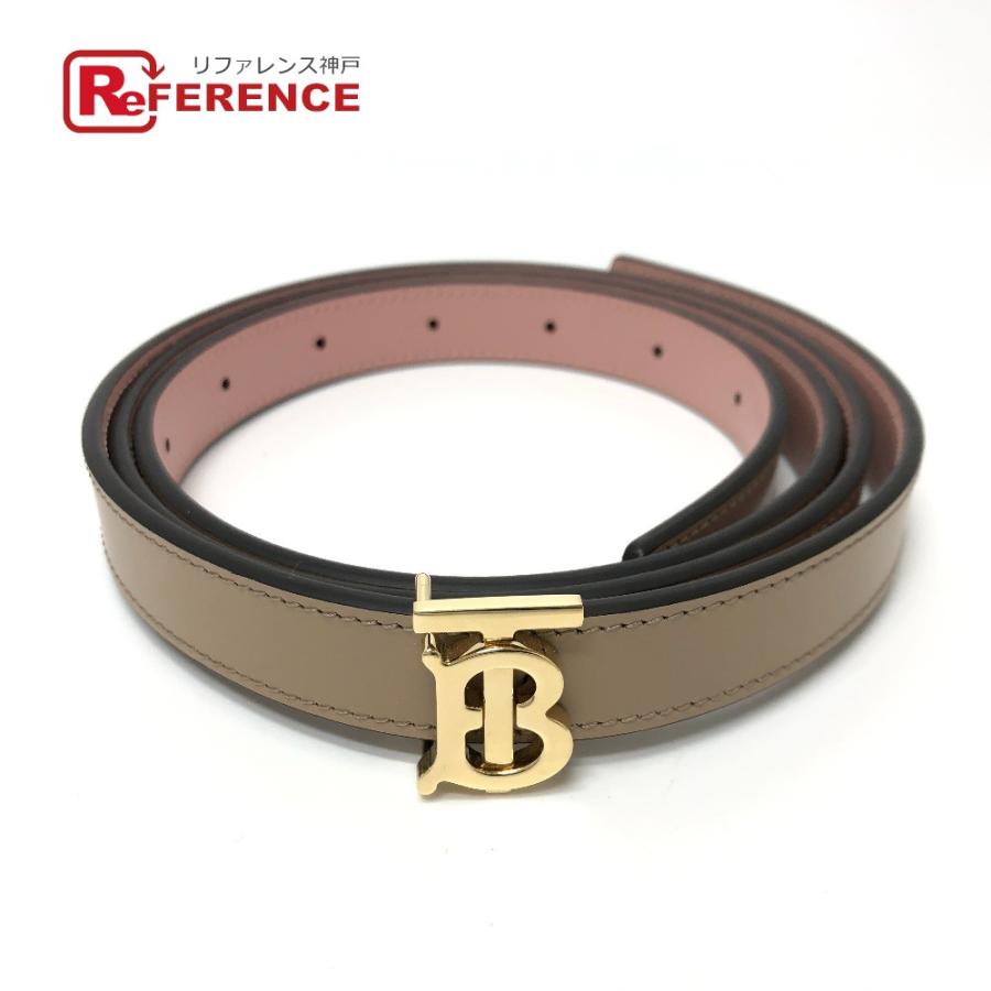バーバリー ベルト ベージュ系 PVC レザー 中古