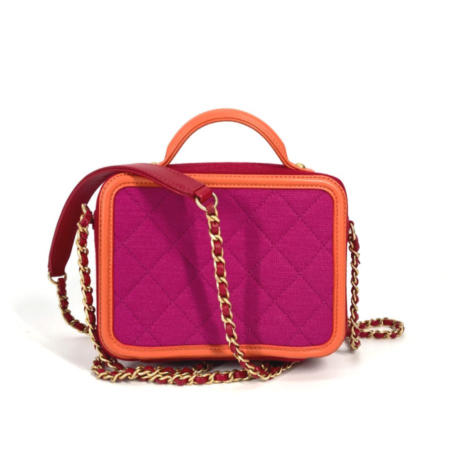 新品同様 CHANEL シャネル CC　フィリグリー バニティバッグ チェーン 2WAYバッグ チェーン ココマーク ショルダーバッグ レッド【中古】 | CHANEL | 01
