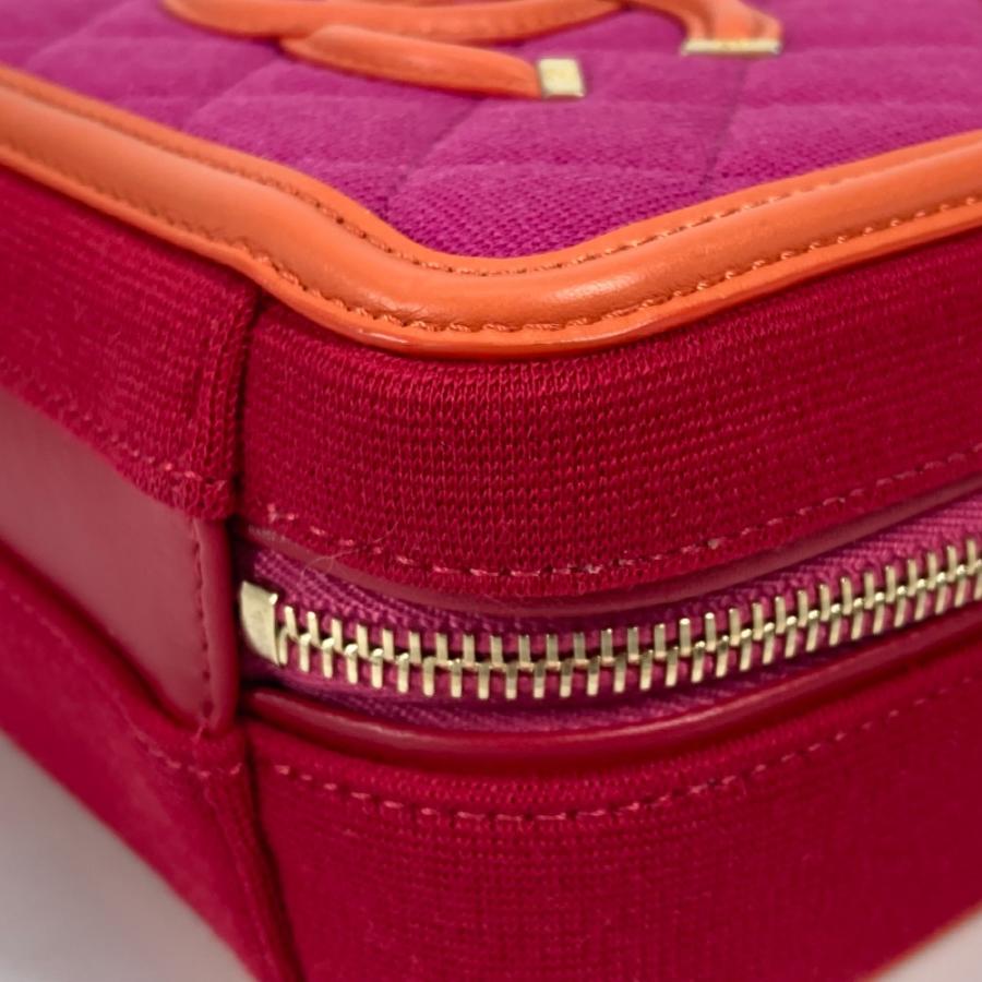 新品同様 CHANEL シャネル CC　フィリグリー バニティバッグ チェーン 2WAYバッグ チェーン ココマーク ショルダーバッグ レッド【中古】 | CHANEL | 05