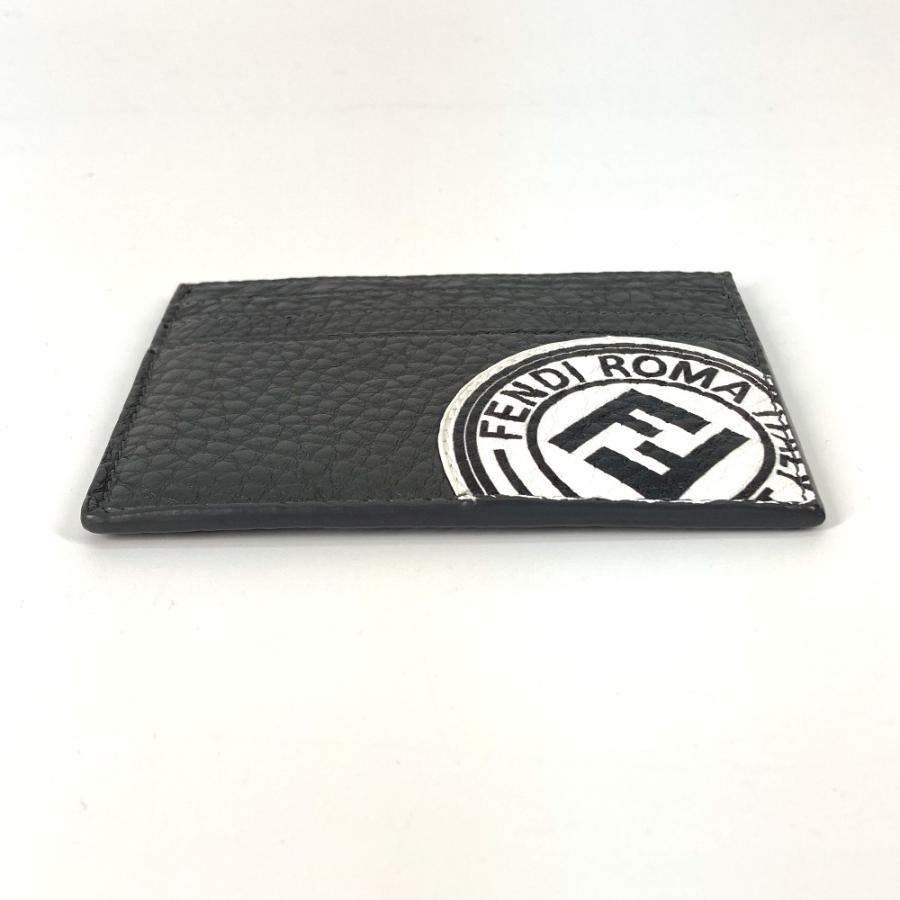 FENDI フェンディ 7M0164 名刺入れ パスケース ロゴ バイカラー カードケース グレー系 メンズ【中古】 | FENDI | 02