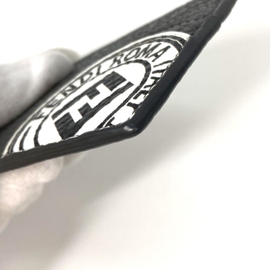 FENDI フェンディ 7M0164 名刺入れ パスケース ロゴ バイカラー カードケース グレー系 メンズ【中古】 | FENDI | 08