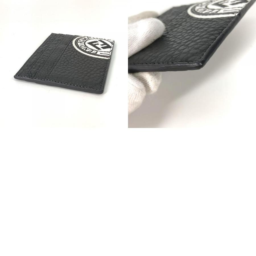 FENDI フェンディ 7M0164 名刺入れ パスケース ロゴ バイカラー カードケース グレー系 メンズ【中古】 | FENDI | 09