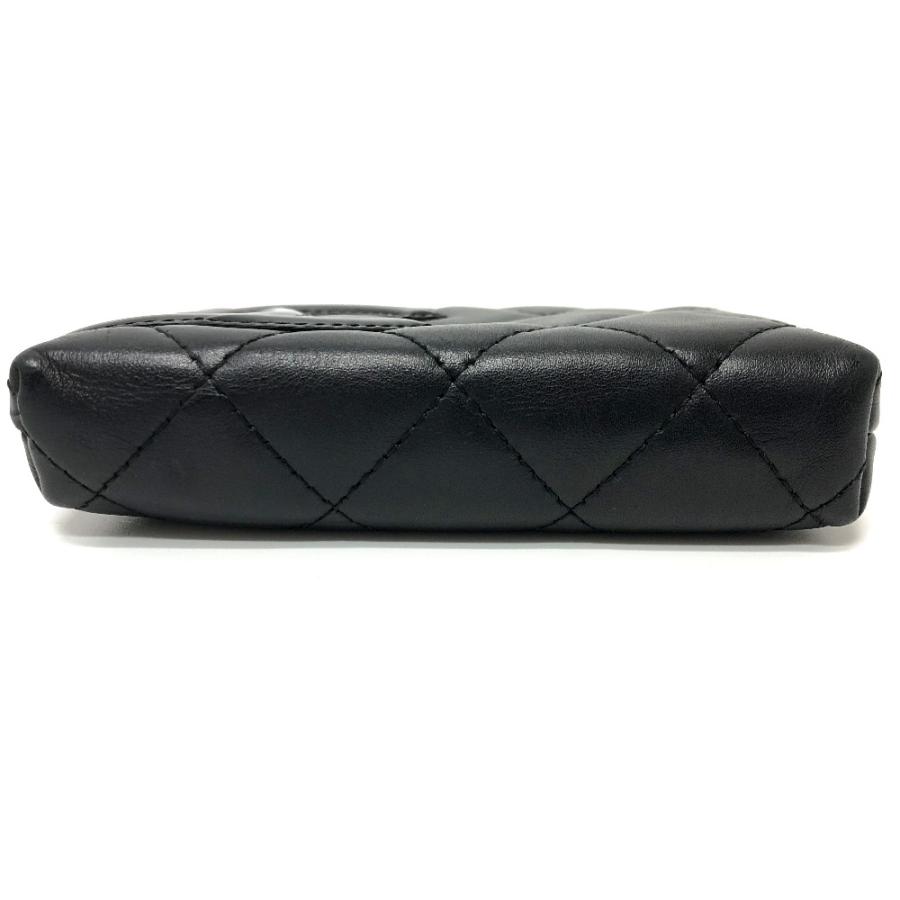 CHANEL シャネル CC ココマーク メイクポーチ カンボンライン ポーチ ブラック レディース【中古】 | CHANEL | 04