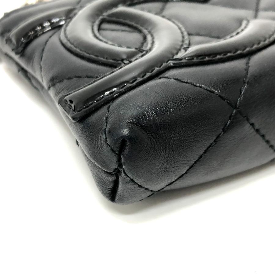 CHANEL シャネル CC ココマーク メイクポーチ カンボンライン ポーチ ブラック レディース【中古】 | CHANEL | 05