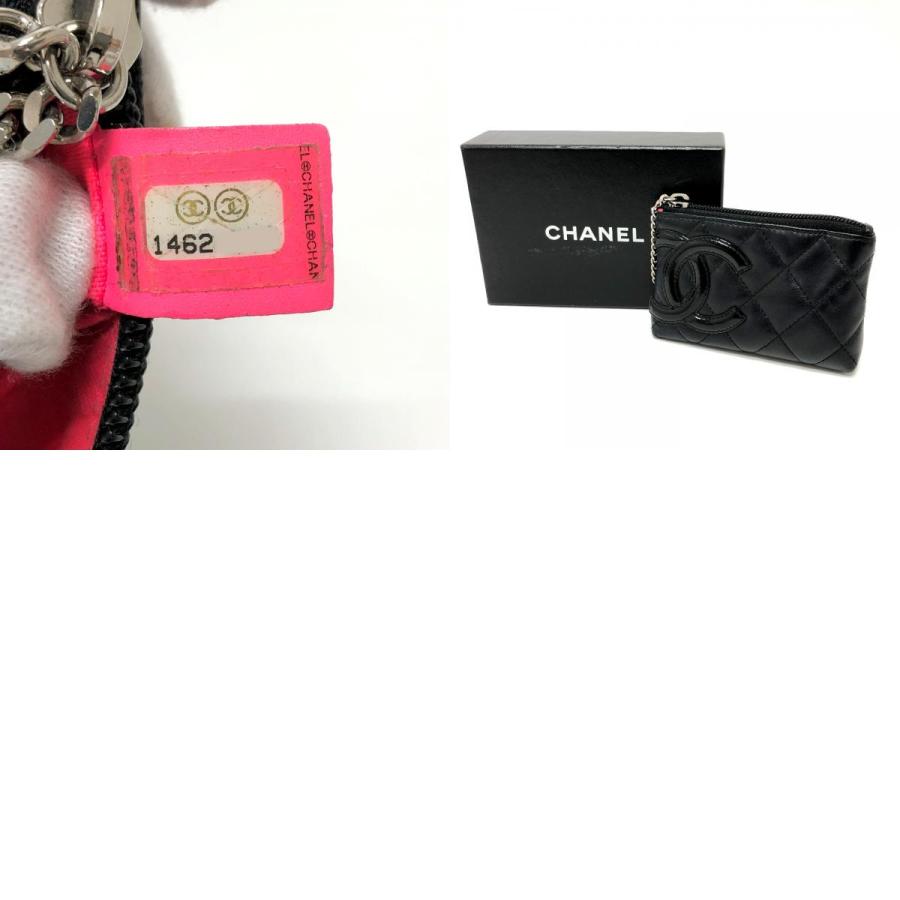 CHANEL シャネル CC ココマーク メイクポーチ カンボンライン ポーチ ブラック レディース【中古】 | CHANEL | 09