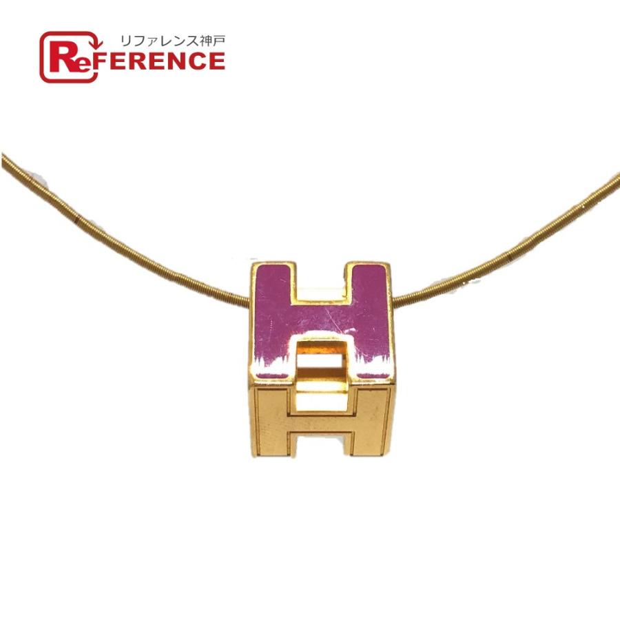 HERMES エルメス カージュドアッシュ Hキューブ ネックレス パープル レディース【中古】 | HERMES
