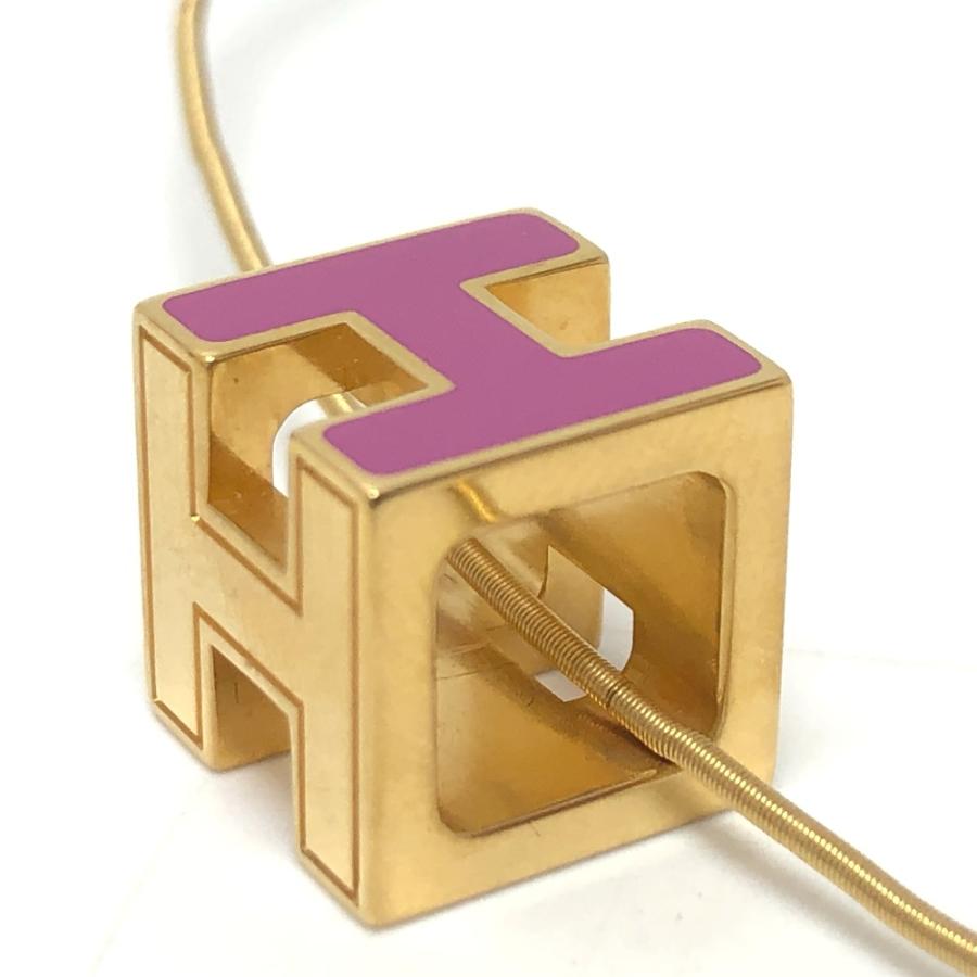 HERMES エルメス カージュドアッシュ Hキューブ ネックレス パープル レディース【中古】 | HERMES | 01