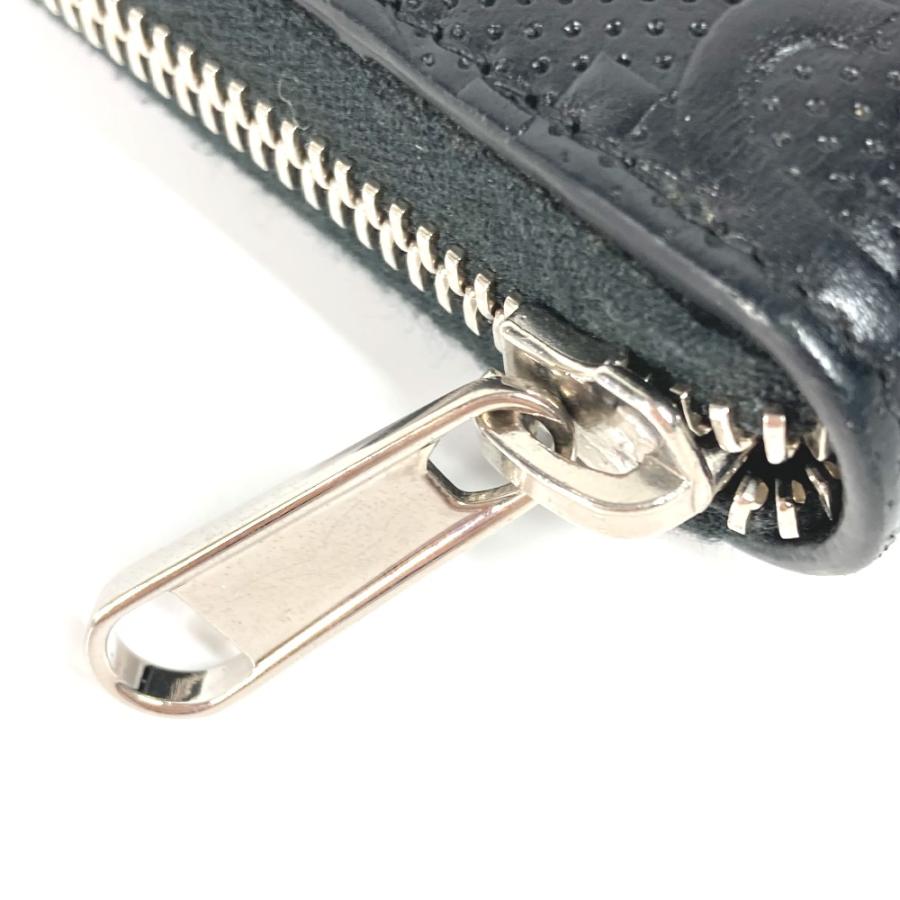 GUCCI グッチ 625563 トラベルケース オーガナイザー ラウンドファスナー GGエンボス ロングウォレット 長財布 ブラック メンズ【中古】 | GUCCI | 04