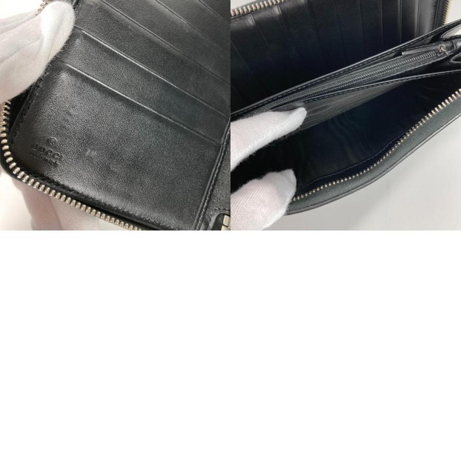 GUCCI グッチ 625563 トラベルケース オーガナイザー ラウンドファスナー GGエンボス ロングウォレット 長財布 ブラック メンズ【中古】 | GUCCI | 09