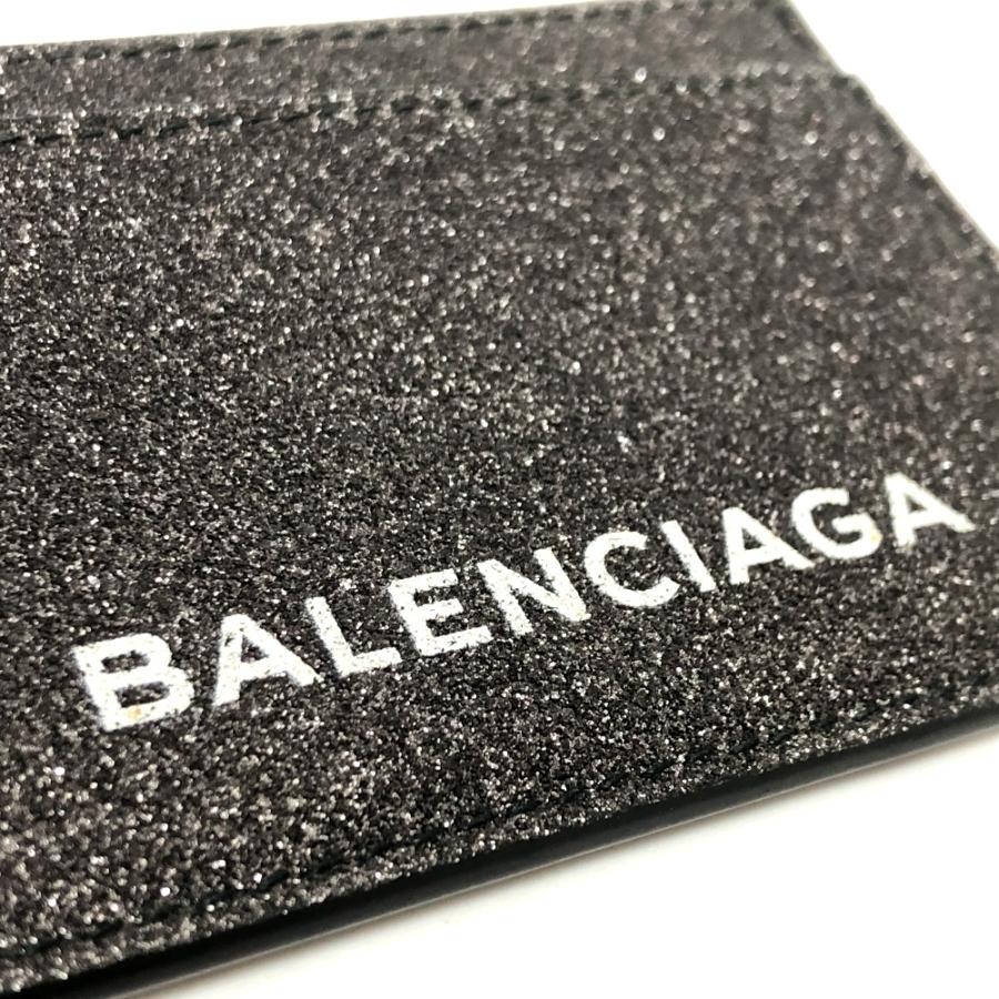 新品同様 BALENCIAGA バレンシアガ 392126 カードホルダー 名刺入れ ロゴ ラメ カードケース グレー レディース【中古】 | BALENCIAGA | 05