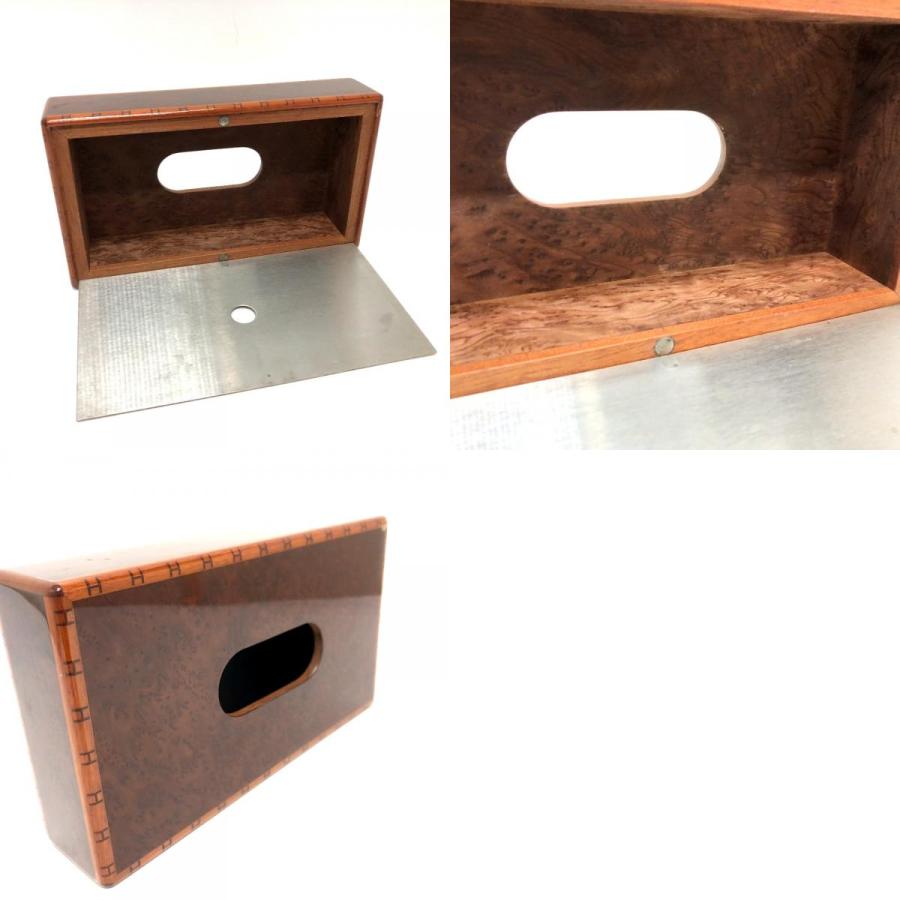 HERMES エルメス ティッシュボックス ティッシュケース 雑貨 ブラウン ユニセックス【中古】 | HERMES | 09