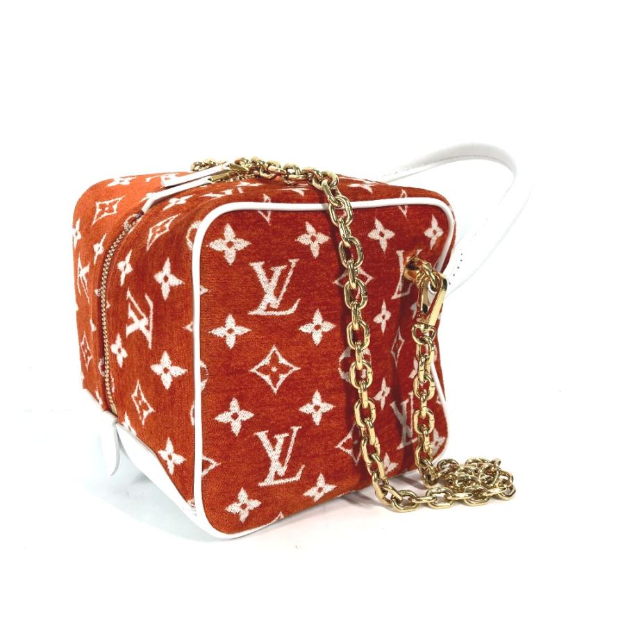 【美品】ルイヴィトン LVレザーパッチ デザイン スエット　マルチカラー　S 美品】ルイヴィトン LVレザーパッチ デザイン スエット マルチ