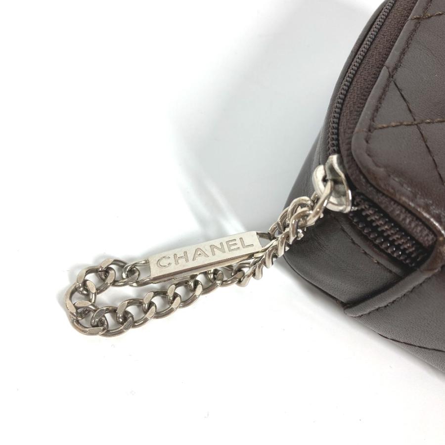 CHANEL シャネル CC ココマーク スクエア ミニ 小物入れ 小銭入れ 財布 カンボンライン ポーチ ブラウン レディース【中古】 | CHANEL | 04