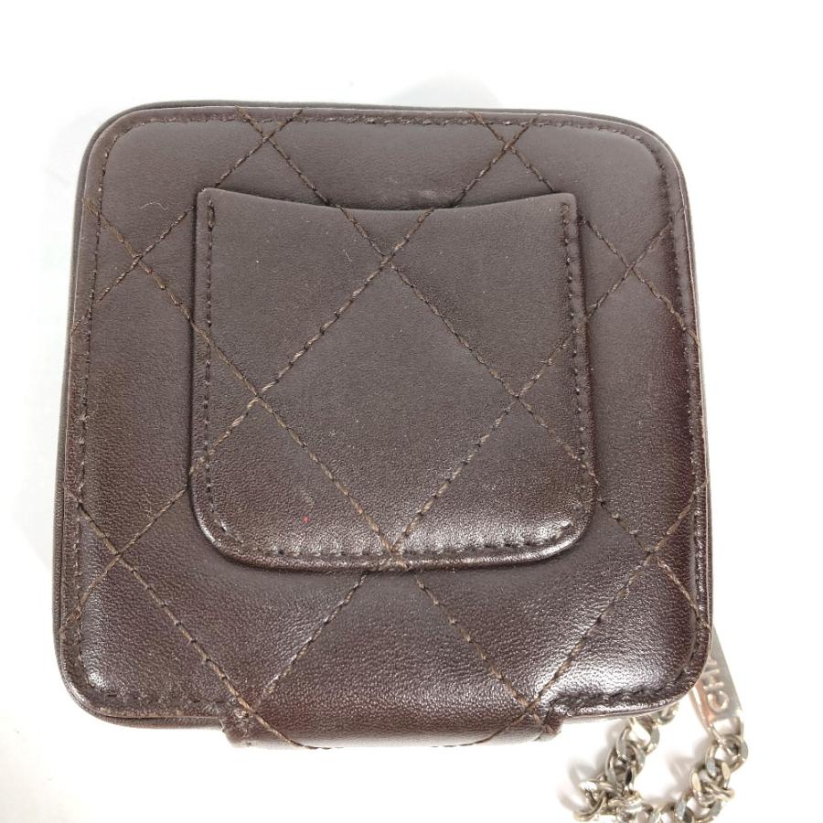 CHANEL シャネル CC ココマーク スクエア ミニ 小物入れ 小銭入れ 財布 カンボンライン ポーチ ブラウン レディース【中古】 | CHANEL | 05
