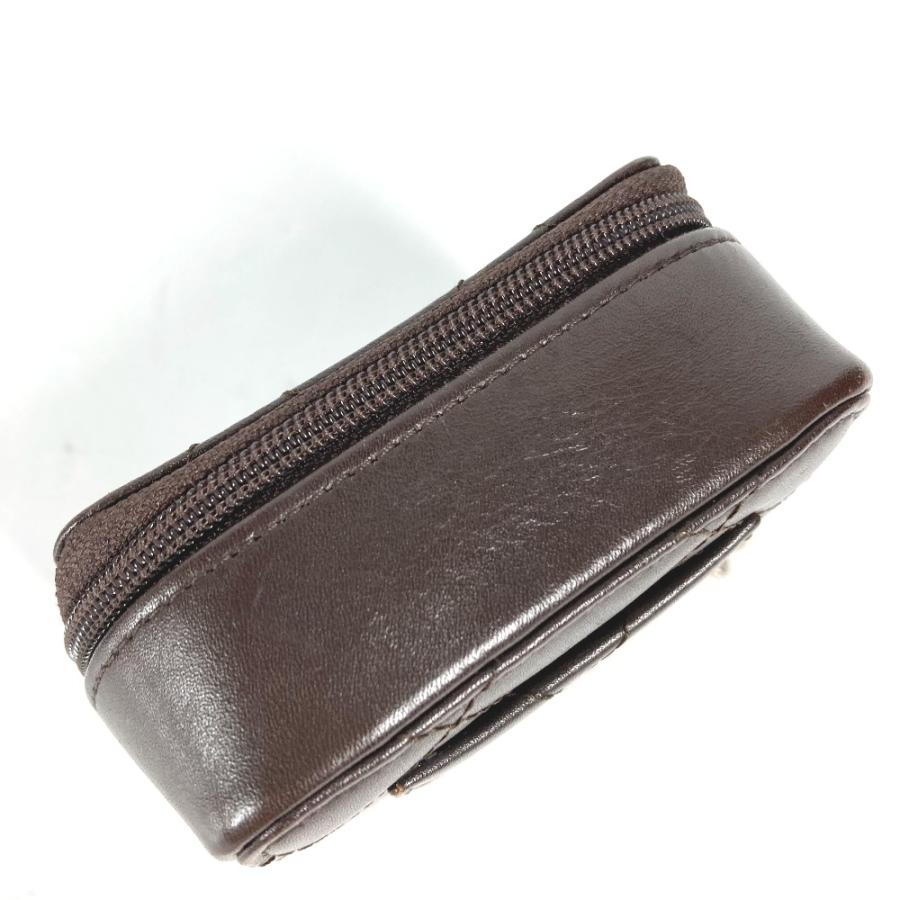 CHANEL シャネル CC ココマーク スクエア ミニ 小物入れ 小銭入れ 財布 カンボンライン ポーチ ブラウン レディース【中古】 | CHANEL | 06