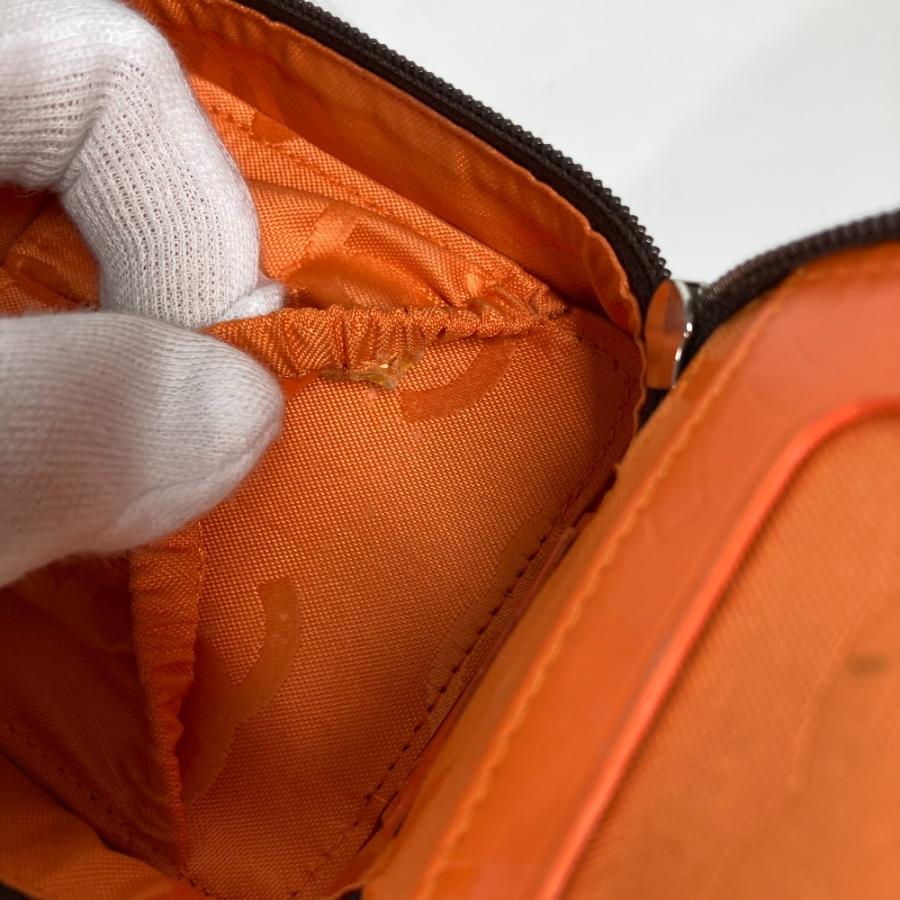 CHANEL シャネル CC ココマーク スクエア ミニ 小物入れ 小銭入れ 財布 カンボンライン ポーチ ブラウン レディース【中古】 | CHANEL | 09