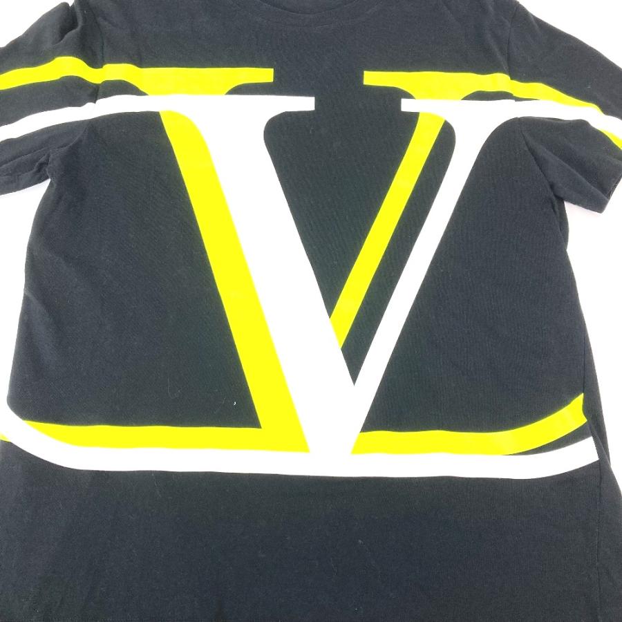 VALENTINO ヴァレンティノ UV3MG08C6K7 Vロゴ クルーネック 丸首 トップス アパレル 半袖Ｔシャツ ブラック×ネオンイエロー メンズ【中古】｜reference｜05